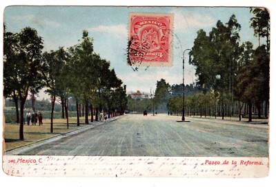 AK, Mexico City, Paseo de la Reforma, Ansichtskarte (S7418)
