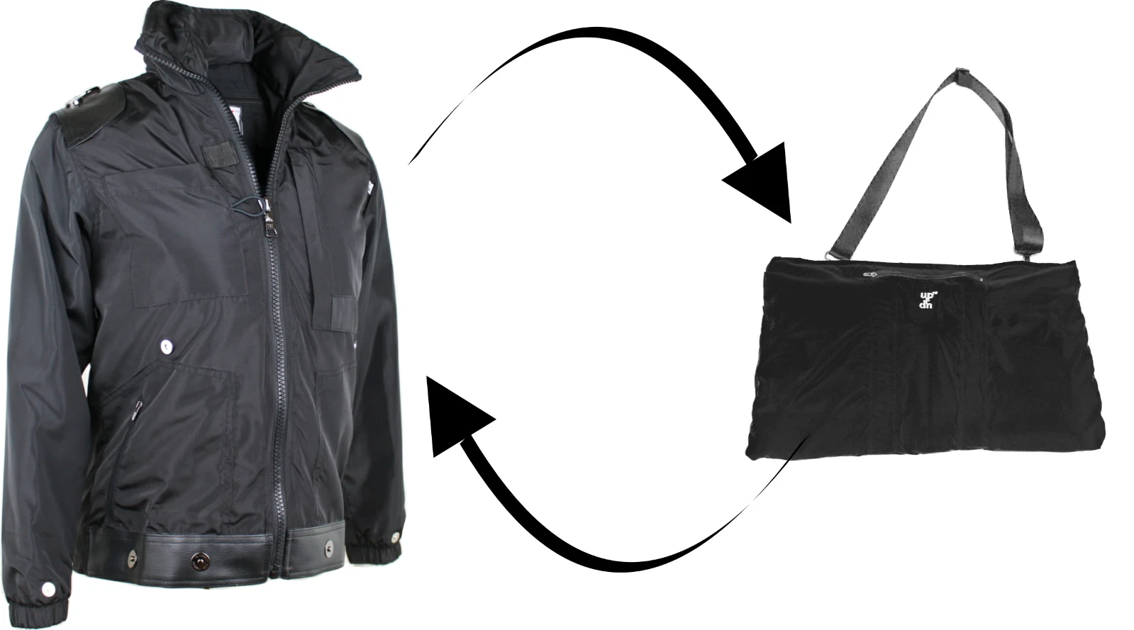 T&S Impact Unisex Travelers Convertible Black Jacket to Carry on Duffle Bag
Opens in a new window or