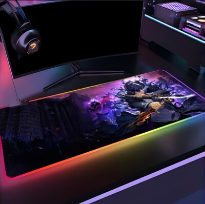   Solo Leveling XXL RGB Gaming Mouse Pad - Sung Jinwoo & Shadow Monarch!  ️