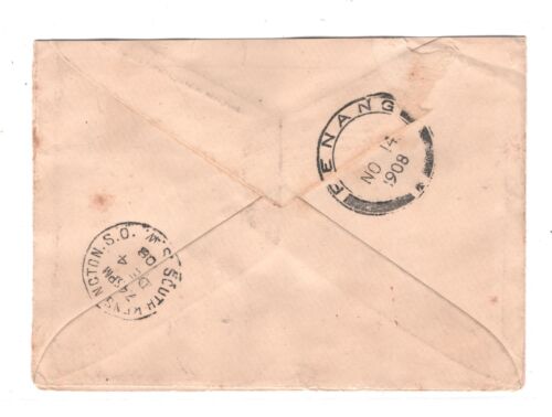 MALAYA FMS Official Cover Kuala Lumpur GB London BRITISH MUSEUM 1908 KA938 - Picture 3 of 12