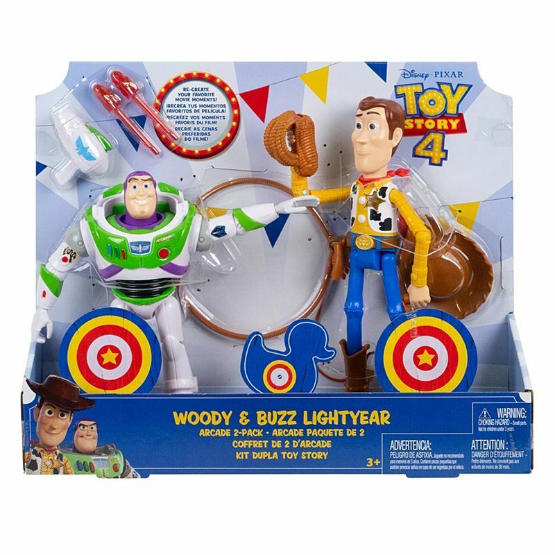 Disney TOY STORY 4 - WOODY & BUZZ ARCADE 2-PACK Posable Movie