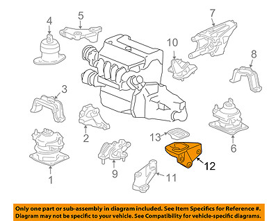 Honda Oem 03 07 Accord Motor De Montaje Del Motor De Torsion Puntal 50870 Sdaa 02 Ebay