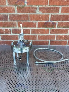 Stainless Steel 142mm High Press Membrane Disc Filter Housing w/ Valve and Hose