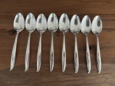(8) Oneida MAGIC MOMENT Silverplate Five O'Clock Teaspoons 5.5" Nobility 1958