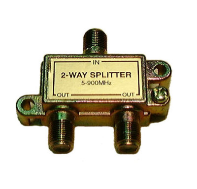 Philmore CS13, 75 Ohm ''F'' Type 2 Way Hybrid Splitter w/ Grounding Block 5-900MHz