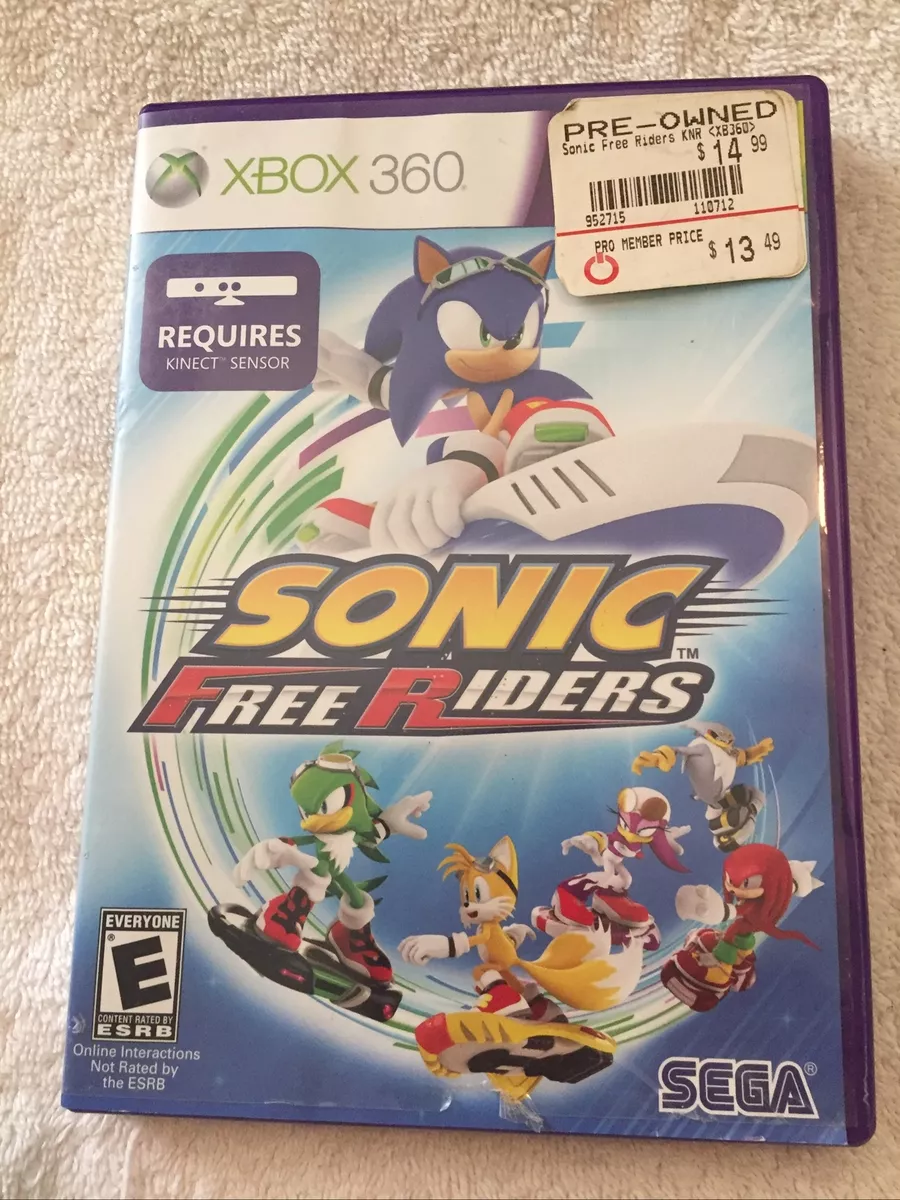 Sonic Free Riders Microsoft Xbox 360 Kinect Game - Tested / Working