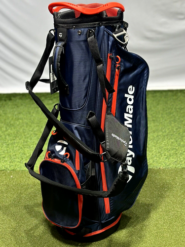 TaylorMade 2023 Pro Stand Carry 8-Way Golf Bag Navy/Red w/ Rain Hood New #93226 - Picture 4 of 5