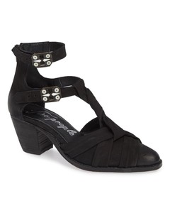 black sandal booties