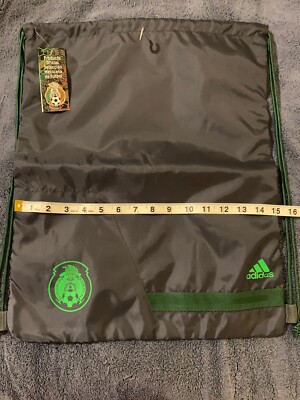 Genuine Adidas Mexico 15''x19'' Drawstring Bag Gym Sports Backpack New FAST Shipp