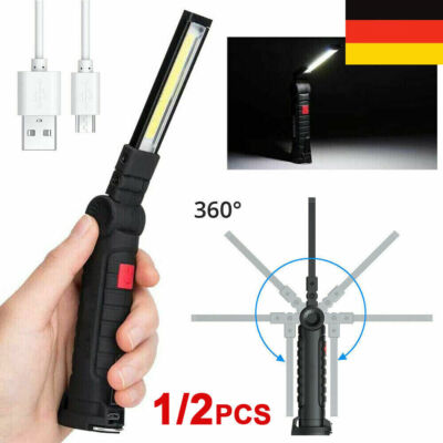 2 x 3000mA LED KFZ Arbeitsleuchte Magnet Akku Werkstattlampe Handlampe Stablampe