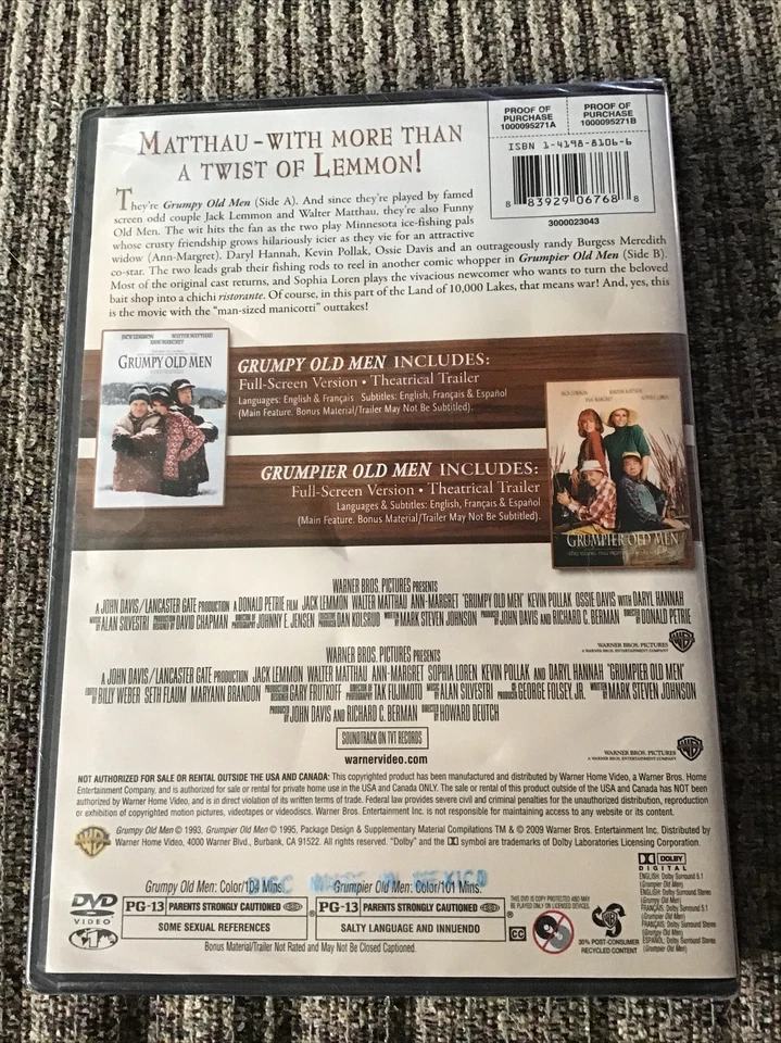 Grumpy Old Men 1993/Grumpier Old Men 1995 DOUBLE FEATURE DVD BRAND NEW - Image 3 of 4