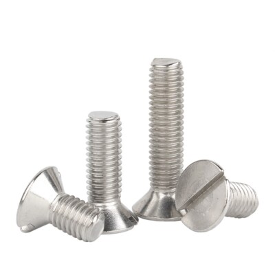 Slotted Countersunk Flat Head Machine Screws A2 Stainless Slot Csk ...