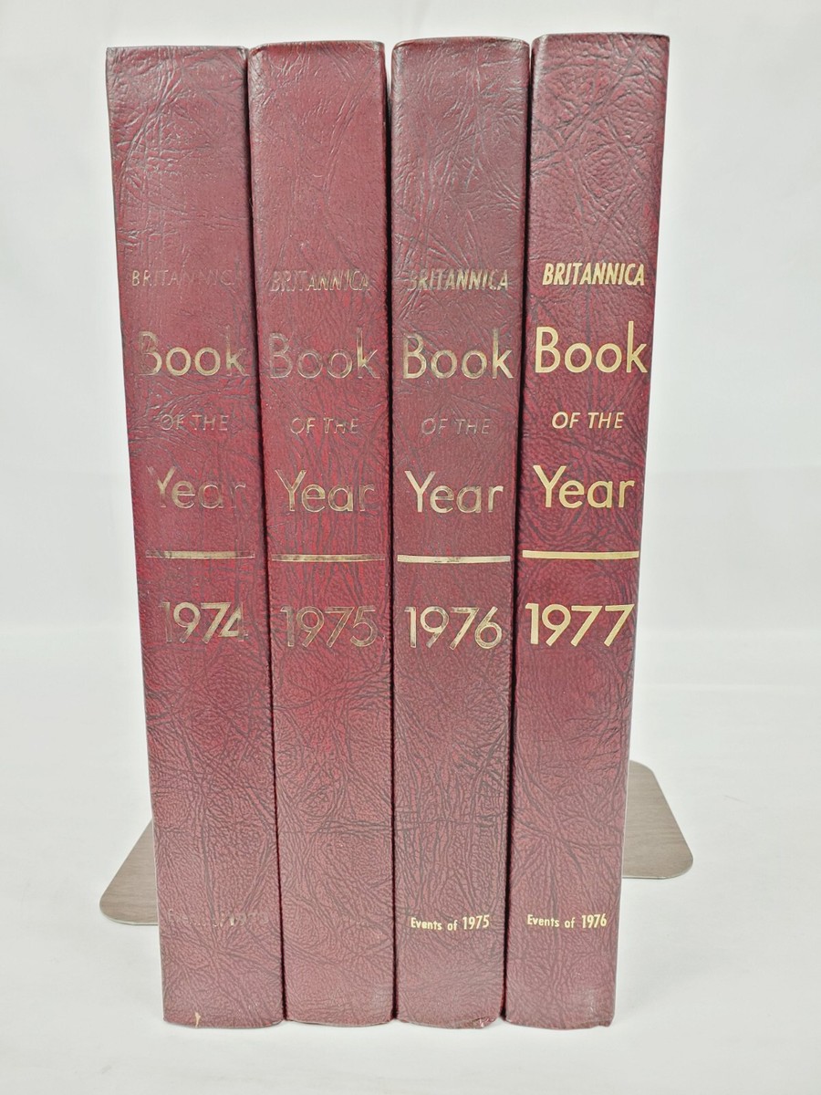 Lot Set (4) Encyclopedia Britannica Book of the Year 1977 1976