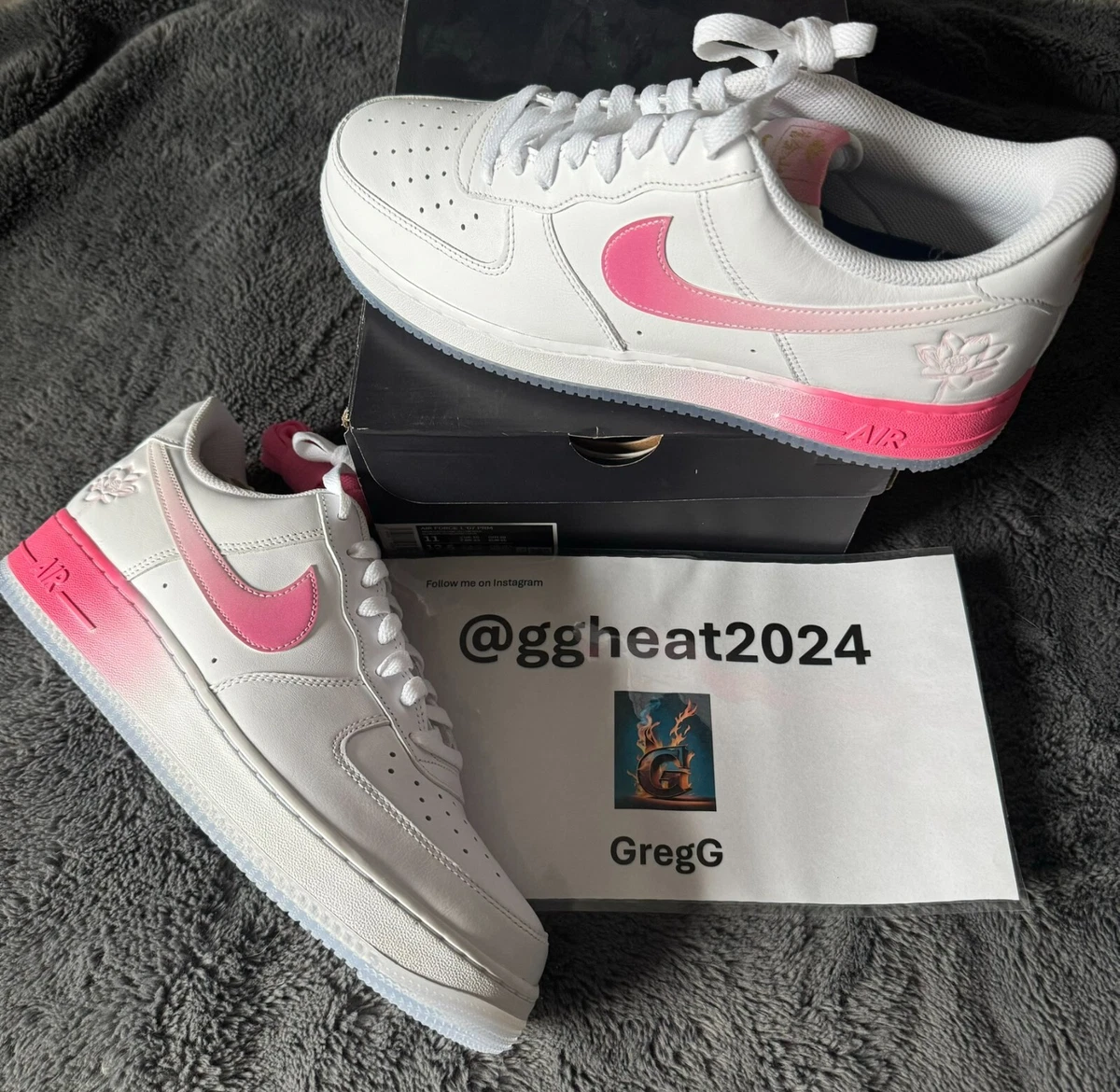 Mens Nike Air Force 1 \'07 San Francisco Pack Lotus Flower White Shoes Size 15 Nike Air Force 1  main image 2