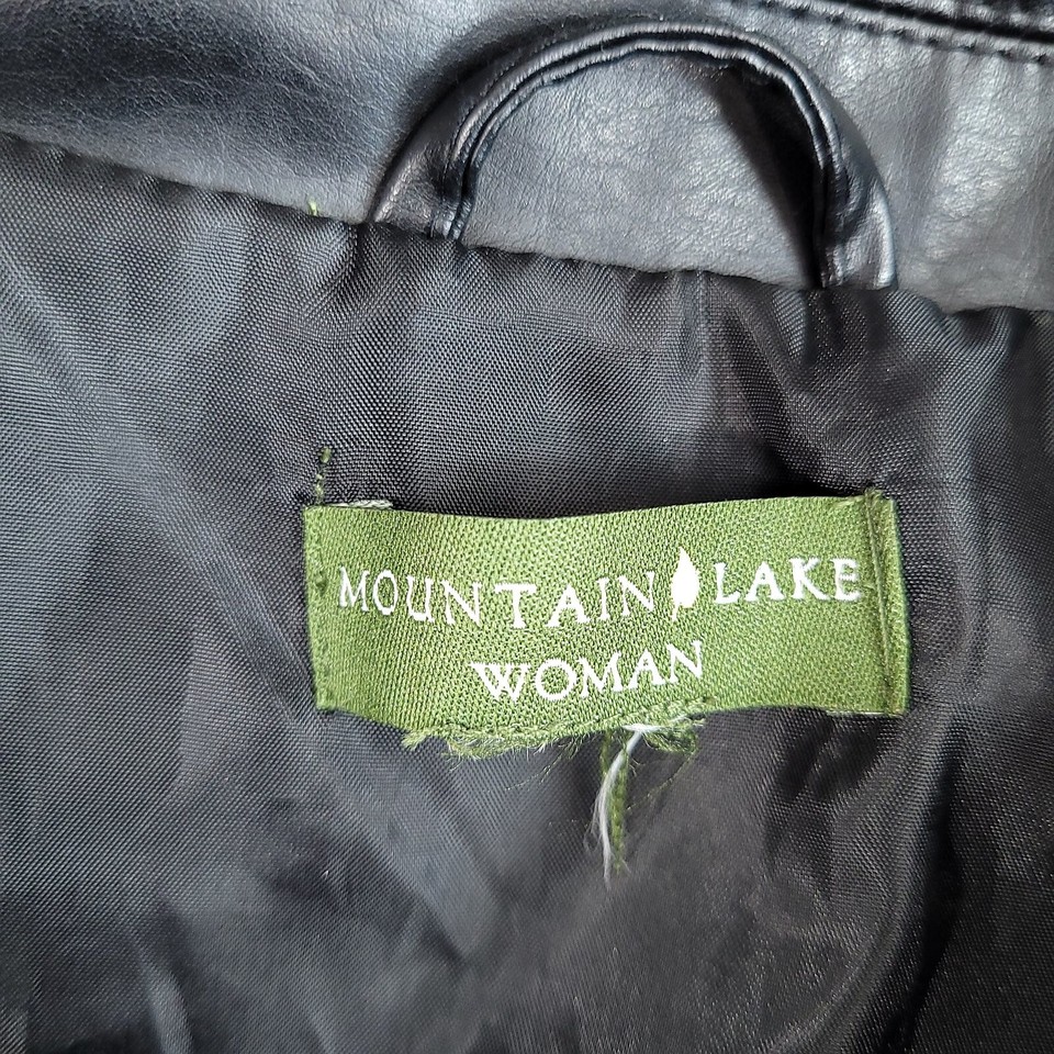 Mountain Lake Women's Faux Leather Jacket Lined Black Size 3X eBay