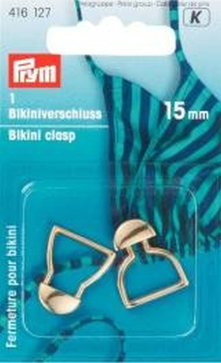 Chiusura Bikini 15 MM Chiusure Bikini Metallo Argento Oro 85204