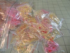 Comal Tackle  24 Bobber Stops Pink Yellow Beads Fishing Slip Float Stop Stopper 