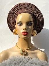 Aso-Oke African Headtie Auto Gele, Headgear.
