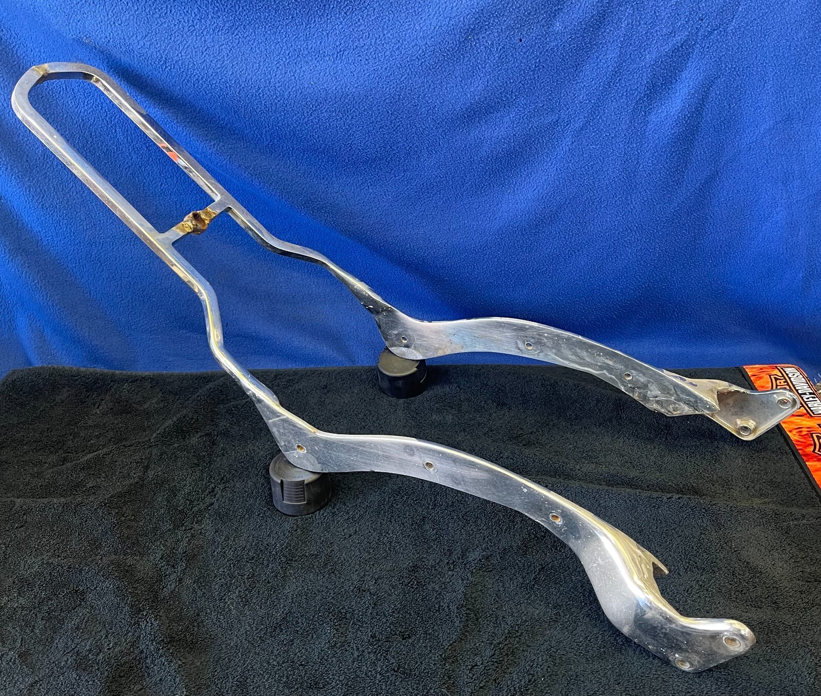 Harley Softail Chopper Custom Tin Set King/Queen Seat Sissy Bar eBay