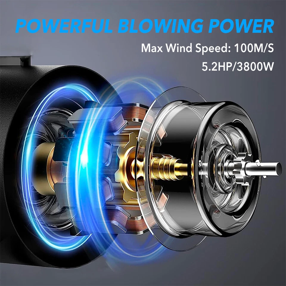 Secador de pelo para mascotas perros 5,2 HP velocidad ajustable aseo de perros secador de pelo alta velocidad Foto 4 de 4