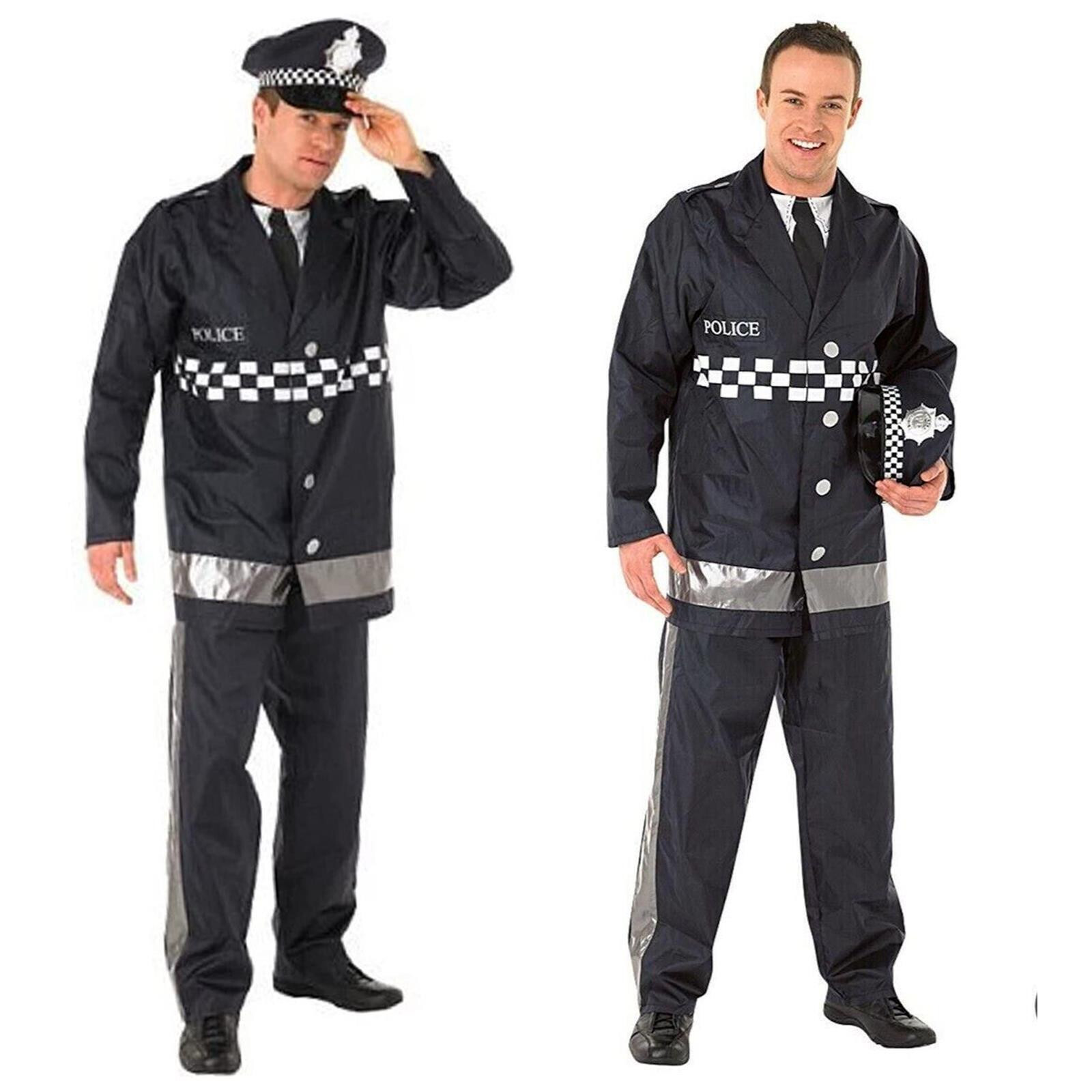 Police Officer Adult FANCY DRESS Men's Costume Large Size Outfit Rubie