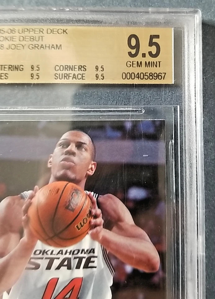 2005-200 Upper Deck Rookie Debut #118 Joey Graham RC Raptors BGS 9.5 Oklahoma ST - Image 4 of 4