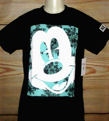 MENS NEFF DISNEY COLLECTION MICKEY MOUSE BLACK T-SHIRT SIZE S