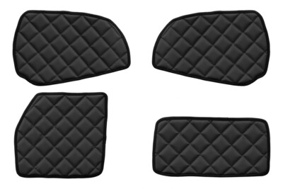 Für Scania R/P/G 2004-2010 Rhd Schwarz + Blau Naht Türverkleidung Dashboard Pad