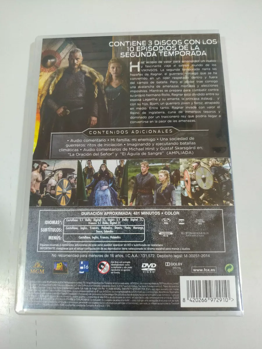 Vikings Second Season 2 Complete - DVD Spanish English French