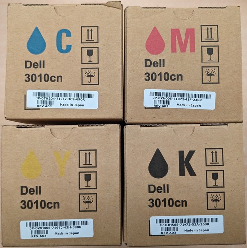Dell 3010cn Tonerkassette Set - Cyan, Magenta, Gelb & Schwarz (Original) - Bild 2 von 2