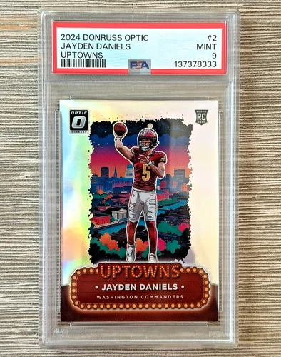 2024 Optic Jayden Daniels Uptowns RC PSA 9 Donruss Rated Rookie