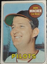 Topps 1969 Don Mincher #285 Seattle Pilots MLB Vintage Base Set Baseball Card