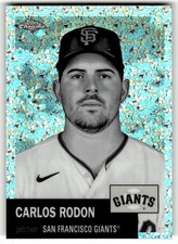 2022 Topps Chrome Platinum Carlos Rodon Black White Mini Diamond Refractor #154