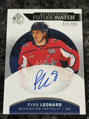 #ad 2025 26 SP AUTHENTIC RYAN LEONARD FUTURE WATCH AUTO 999 AUTOGRAPHED RC $175.00