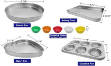 Deluxe Pan Set Compatible with Easy Bake Ultimate Oven Includes 60 Cupcake ...