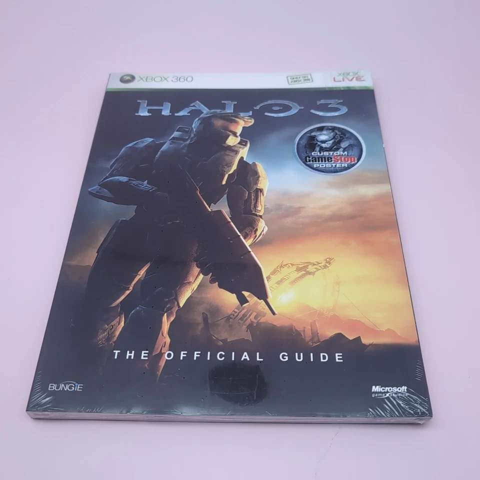 Halo 3 Strategy Guide Official XBOX 360 SEALED w/ GAME STOP POSTER NEW NOS - Image 2 of 4