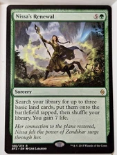Nissa's Renewal - Battle for Zendikar - Magic the Gathering MTG Nice!