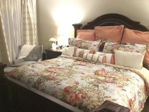 King Floral & Nature Comforter Set Multicolor with Shams & Decorative Pillows
