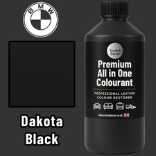 Pintura de cuero para asiento de coche BMW DAKOTA NEGRO. Tinte todo en uno 250 ml para reparar.