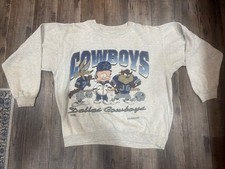 Vintage 1994 Looney Tunes Dallas Cowboys Double Sided Sweatshirt LG Bugs Taz