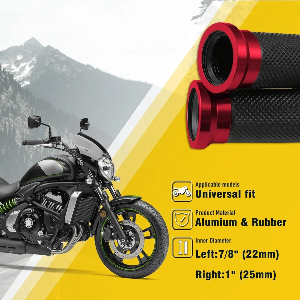 MOTO 7/8" EMPUÑADURAS MANILLAR GEL PARA YAMAHA YZF 600 R6 Suzuki GSXR 1000 Foto 3 de 4