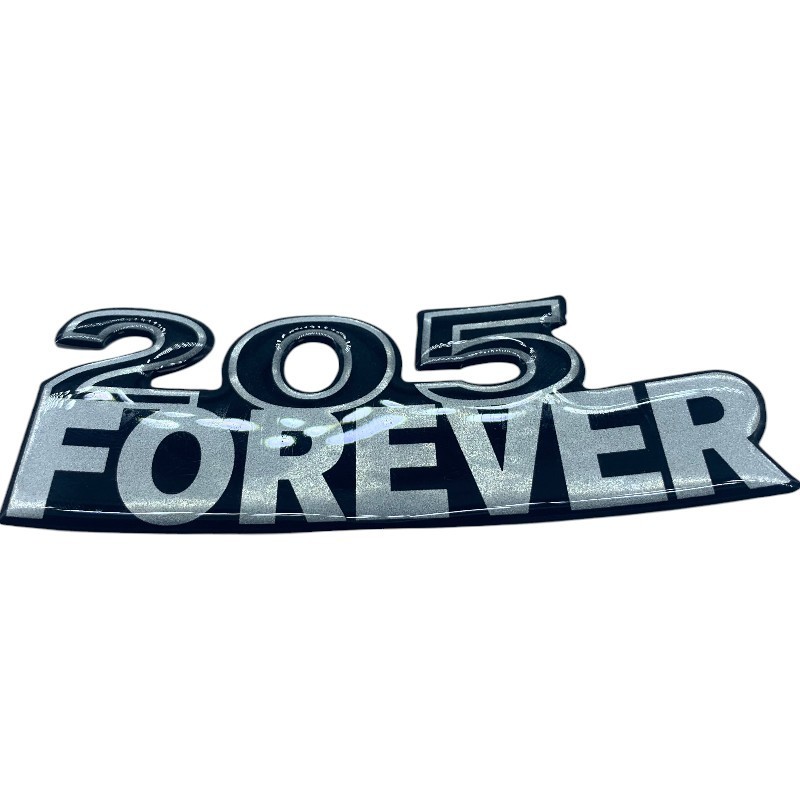 Logo 205 FOREVER pour Peugeot 205 monogramme sigle badge arrière lettrage vintage