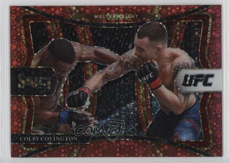 2021 Panini Select UFC Premier Level Red Disco Prizm /199 Colby Covington 14h3