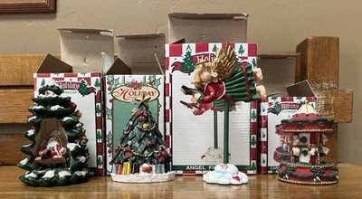 VTG World Bazaar Lot of 4 , Santa Swinging Angel Merry Go Round Tree 1990 s