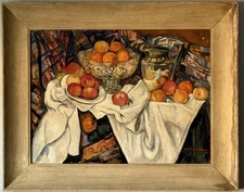 ALICE CAHILL BRAUN ANTIQUE MODERN ABSTRACT STILL LIFE OIL PAINTING VINTAGE 1964