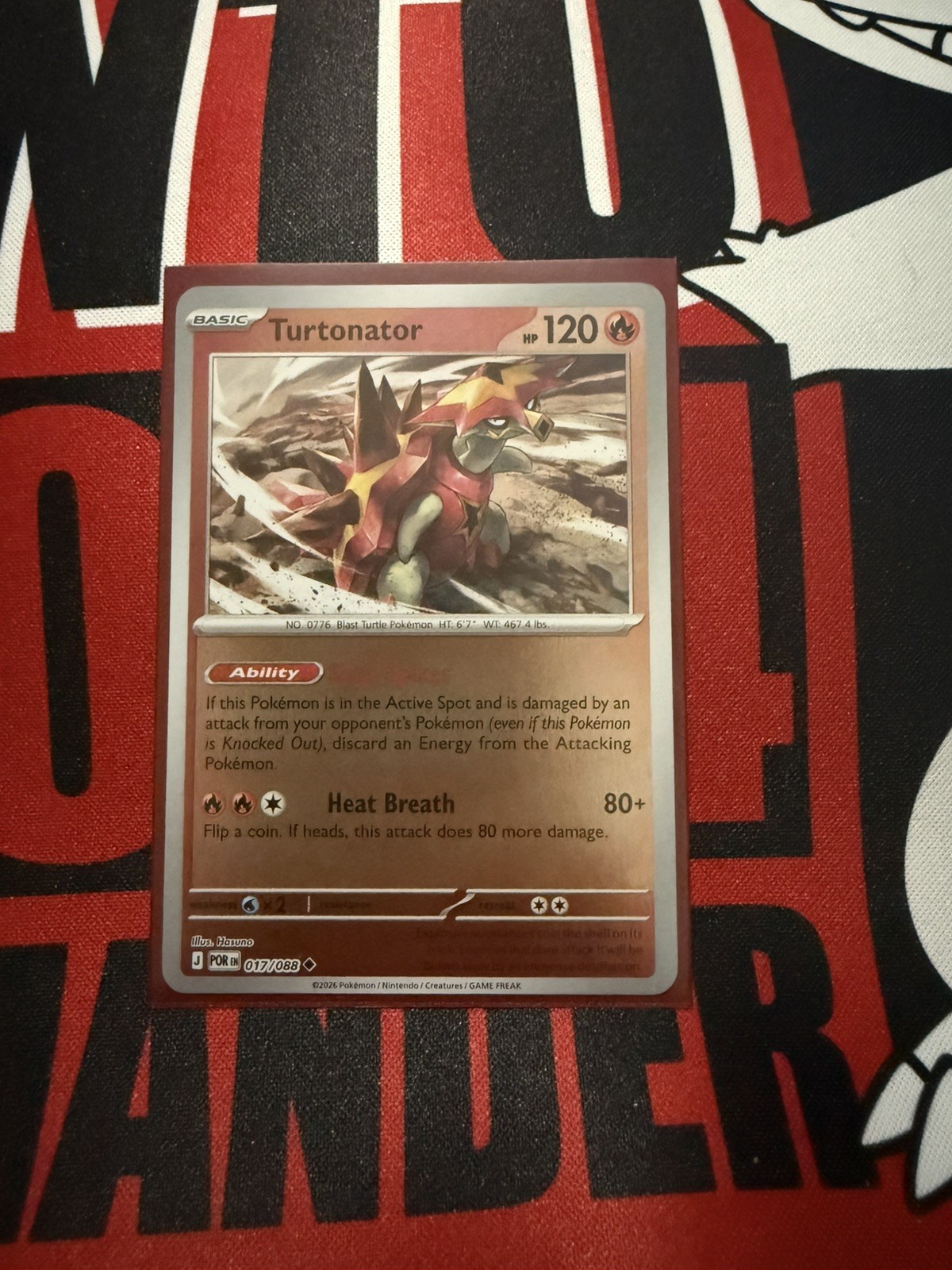 Turtonator 017/088 - Reverse Holo - Pokémon TCG: Perfect Order - English NM