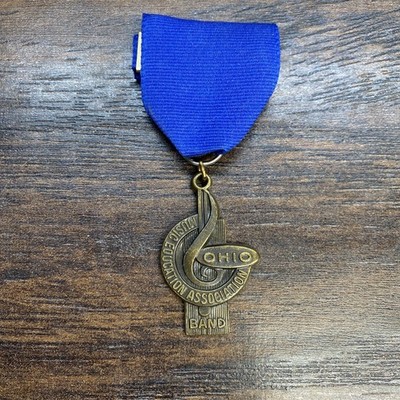 Vintage Ohio Music Education Association Band Medal Blue Ribbon OMEA Award