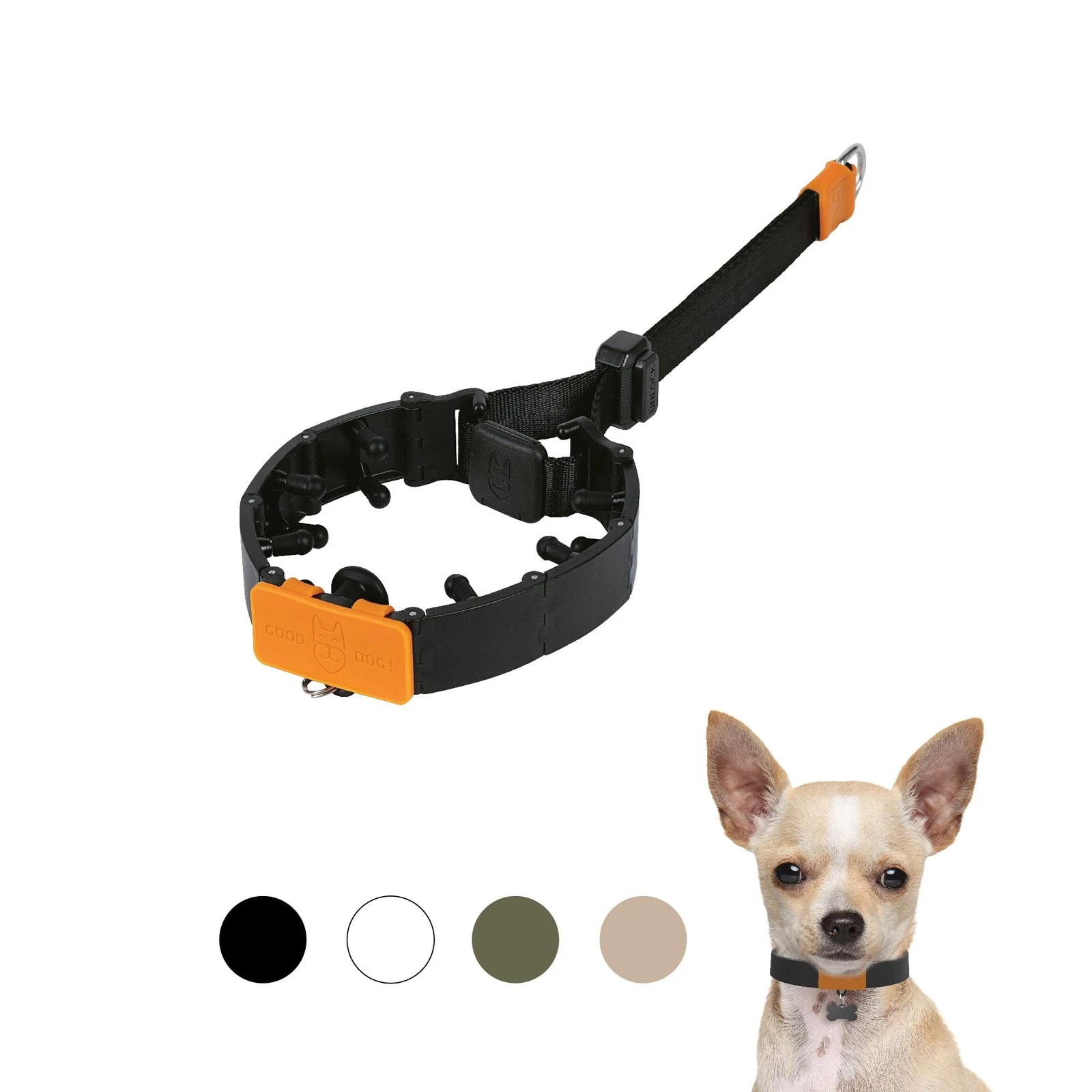 SVD.PET Dog Prong Collar for No-Pull Training, Quick-Release Small, Black