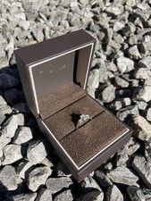 0.5 Carat Emerald Cut Diamond & Platinum Ring. Size J. Art Deco Inspired.