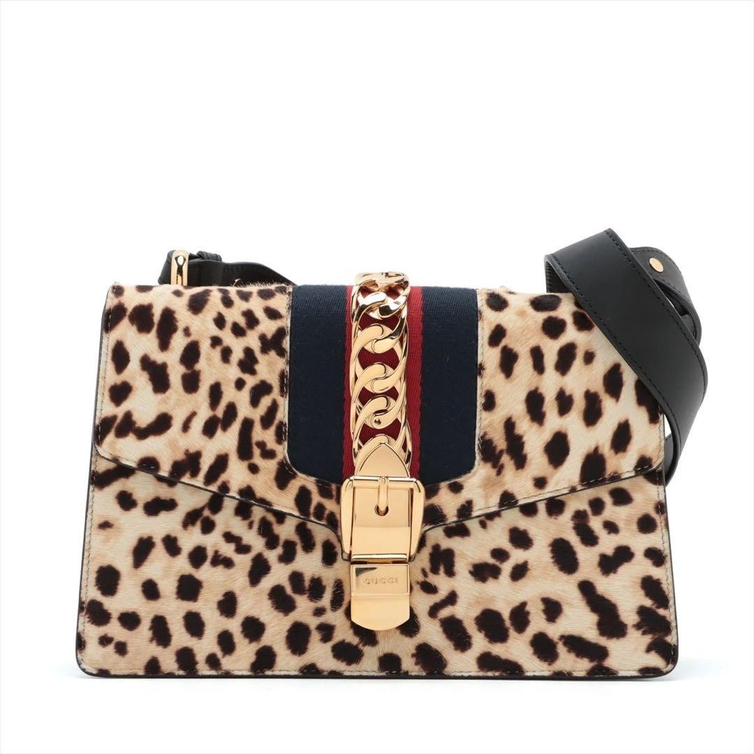 GUCCI Leopard Pattern Shoulder Bag - image 1